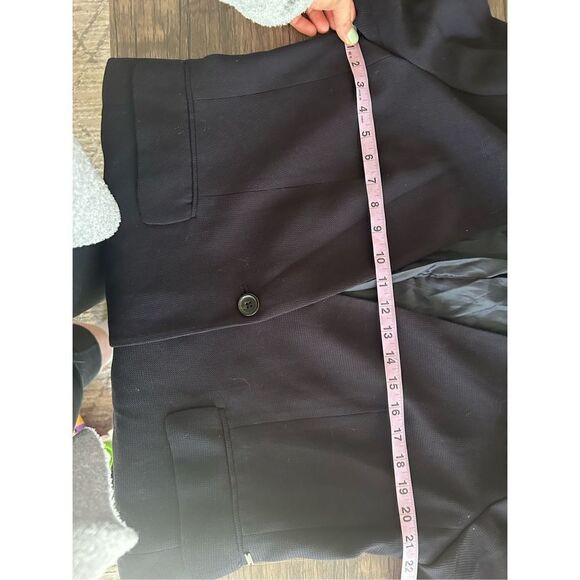 NWT NEW DKNY Navy Blue Women’s One Button Padded Shoulder Jacket Blazer Size 14 - Picture 10 of 10